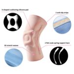 1 par de rodilleras deportivas para lesiones de menisco, funda protectora de silicona para articulación de rodilla, L - Imagen 3