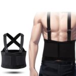 Cinturón deportivo de soporte para la espalda, cinturón de protección contra el dolor de cintura con correa de suspensión para levantamiento pesado, S