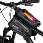 WILD MAN XT6 1.2L bicicleta de montaña EVA carcasa dura impermeable teléfono pantalla táctil bolsa de tubo superior, XT6 (Twill) - Imagen 3