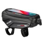 WILD MAN X1 1L EVA Hard Shell bicicleta teléfono pantalla táctil manillar bolsa impermeable ciclismo bolsa, X1 1L (Red), X1 1L (Black)