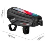 WILD MAN X1 1L EVA Hard Shell bicicleta teléfono pantalla táctil manillar bolsa impermeable ciclismo bolsa, X1 1L (Red), X1 1L (Black) - Imagen 3