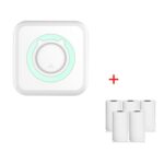 Impresora térmica de etiquetas fotográficas sin tinta Bluetooth C15 Mini Student, Green+5 Paper