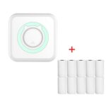 Impresora térmica de etiquetas fotográficas sin tinta Bluetooth C15 Mini Student, Green+10 Paper