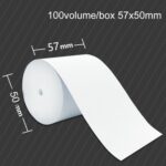 Papel térmico para llevar, impresión de cocina, papel de recibo, 57x50mm, 100 volúmenes/caja - Imagen 2