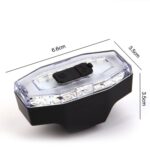 Luz de advertencia para casco, luz trasera de bicicleta, luz colorida recargable de 60 lúmenes, BF-911 - Imagen 3