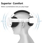 Para Meta Quest 3 Diadema recargable Correa ajustable para la cabeza Batería incorporada de 6000 mAh, Rechargeable Headband - Imagen 3