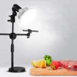 Luz de relleno en forma de hongo + Kit de soporte de fotografía superior de escritorio para foto/vídeo, 90W 155mm