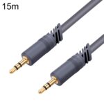 JINGHUA A240 Cable de audio macho a macho de 3,5 mm Cable de conexión de micrófono estéreo para teléfono celular y automóvil, 15m