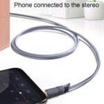 JINGHUA A240 Cable de audio macho a macho de 3,5 mm Cable de conexión de micrófono estéreo para teléfono celular y automóvil, 20m - Imagen 3