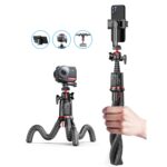 Trípode de pulpo para teléfono móvil, cámara portátil, soporte para fotos, C03 Telescopic Pole With Remote, C02