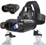 Dispositivo de visión nocturna montado en la cabeza Binocular Digital Pantalla de 2,7 pulgadas Telescopio de visión nocturna infrarroja para exteriores, NV8160