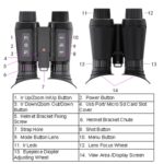 Auriculares de distancia ajustable para pupila, dispositivo de visión nocturna, binoculares digitales 3D HD, telescopio de visión nocturna infrarroja para exteriores, NV8300 - Imagen 3
