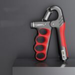 Ejercitador de músculos de brazo fortalecedor de agarre de mano ajustable de 5-100kg, Electronic Counter Red