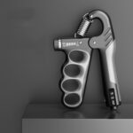 Ejercitador de músculos de brazo fortalecedor de agarre de mano ajustable de 5-100kg, Mechanical Counter Gray