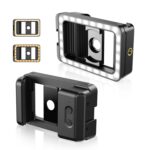 APEXEL Clip multifuncional para teléfono con luz de relleno con interfaz de rosca de 1/4 de pulgada y M17 M37, APL-FL.23