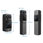 4K/30FPS 5G/2.4G HD Vídeo nocturno Cámara de pulgar con registro de conducción impermeable al aire libre, Battery Black - Imagen 2