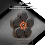 Boxeador electrónico montado en la pared sin perforaciones para el hogar de la máquina de boxeo con música Bluetooth inteligente con luz LED, without Glove - Imagen 4