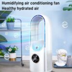 Ventilador eléctrico de humidificación sin cuchilla para escritorio, seis engranajes ajustables con función de sincronización de luz LED - Imagen 3