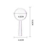 10 Uds. Lupa 3X de plástico transparente integrada de mano HD para niños lupa de juguete, 40mm - Imagen 2