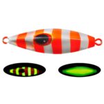 PROBEROS LF124 Placa de hierro de aguas profundas, señuelo de pesca de plomo, cebo de pesca de barco luminoso de hundimiento lento, 120g