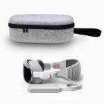 JYS-APP001 para Apple Vision Pro, bolsa de almacenamiento para auriculares, bolsa portátil antiarañazos para gafas VR, Gray Felt - Imagen 2