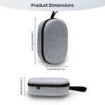 JYS-APP001 para Apple Vision Pro, bolsa de almacenamiento para auriculares, bolsa portátil antiarañazos para gafas VR, Gray Felt - Imagen 4