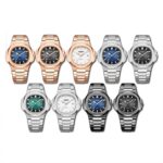 BINBOND B1885 30m Reloj de cuarzo para hombre cuadrado luminoso retro resistente al agua, White Steel-Blue, White Steel-Black, White Steel-White, White Steel-Green, Rose Gold-Blue, Rose Gold-Black, Rose Gold-White, Black Steel-Black-White... - Imagen 2