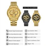BINBOND B3030 Reloj de cuarzo resistente al agua luminoso con dragón en relieve, Full-gold Gold, Full-gold Black, Full-gold White, Black Steel-Black, White Steel-Black, White Steel-White, Brown Leather-Full-gold-Gold, Brown Leather-Full-gold-Black... - Imagen 3