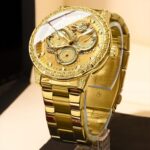 BINBOND B3030 Reloj de cuarzo resistente al agua luminoso con dragón en relieve, Full-gold Gold, Full-gold Black, Full-gold White, Black Steel-Black, White Steel-Black, White Steel-White, Brown Leather-Full-gold-Gold, Brown Leather-Full-gold-Black... - Imagen 4