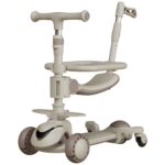 XOEYU K8 Patinete Infantil Plegable Ajustable Multifuncional con Música y Luces, 6-in-1 Coffee