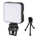 W64 64LEDs Videoconferencia Portátil Móvil Luz de Relleno en Vivo Fotografía Lámpara de Bolsillo, Clip+Tripod Set
