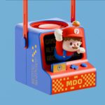 Consola de juegos de dibujos animados con forma de carga USB, ventilador Halter portátil sin aspas