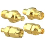 4 unids/set SMA a MCX Kit de conector Coaxial RF adaptador chapado en oro