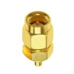 Kit de adaptador coaxial Conector coaxial de latón Adaptador de antena RF, SMA Male To  MMCX Male