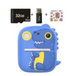 Impresora térmica para niños con cámara de impresión instantánea HD de 2,4 pulgadas, 1080P, con tarjeta de 32G TF