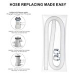 Para reemplazo de bomba de filtro de piscina Intex, 1 Hose 2 Clamps - Imagen 4