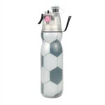 Taza de agua de refrigeración por pulverización para entrenamiento deportivo al aire libre de verano de 470ml, Football 3-layers