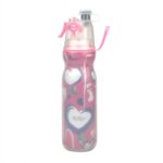 Taza de agua de refrigeración por pulverización para entrenamiento deportivo al aire libre de verano de 470ml, Love 3-layers