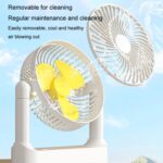 Ventilador de escritorio portátil retráctil USB para el hogar ventilador de techo al aire libre de energía eólica grande, Plug-in Model - Imagen 4