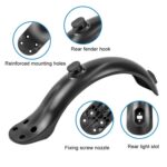 Guardabarros trasero de plástico para patinete Xiaomi M365/1S/PRO, 4 orificios, 8,5 pulgadas, Fender+Tail Light Set - Imagen 4