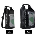 2 en 1 bolso cruzado de ciclismo al aire libre para teléfono móvil bolsa impermeable para natación de PVC, 5L - Imagen 3