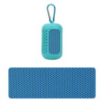 Juego de toallas deportivas, toalla portátil de secado rápido con sensación de frío y bolsa de almacenamiento con funda de silicona, 30x90cm