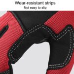 1 par de guantes de montar anticaída transpirables con dedos completos para niños guantes protectores de bicicleta al aire libre, S - Imagen 3