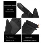 1 par de guantes antideslizantes cálidos de invierno de lana basculante guantes deportivos para montar al aire libre, S - Imagen 3