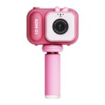 Mini cámara de vídeo digital para niños con pantalla IPS de 2,4 pulgadas y doble lente de 48 MP, Without TF Card Pink Bunny