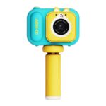 Mini cámara de vídeo digital para niños con pantalla IPS de 2,4 pulgadas y doble lente de 48 MP, Without TF Card Blue Fox