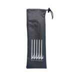 Bolsa de almacenamiento con estaca para tierra, accesorios para acampar al aire libre, bolsa de almacenamiento portátil de mano, M 30cm