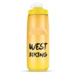 Botella de agua para bicicleta WEST BIKING de 750 ml, portátil, para exteriores, para ciclismo, Bright Yellow