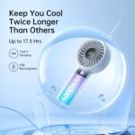Ventilador portátil pequeño recargable JisuLife Life4, 5000mAh Black - Imagen 2