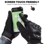 Guantes de protección solar con pantalla táctil antideslizantes para conducción al aire libre en motocicleta, M - Imagen 3